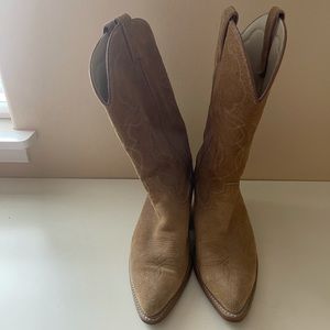 Vintage suede cowboy boots
